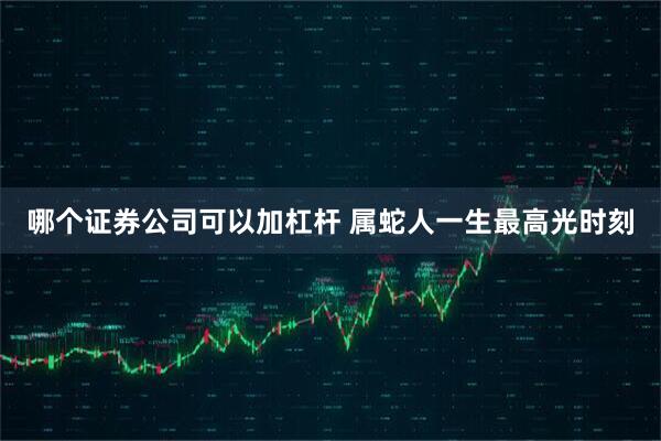 哪个证券公司可以加杠杆 属蛇人一生最高光时刻